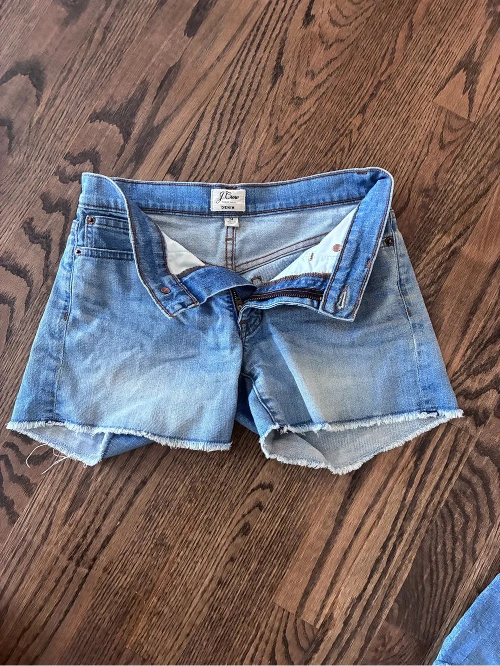 Light Wash Denim Cutoff Shorts - Women's Blue Jean Shorts